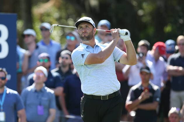PONTE VEDRA BEACH, FL - MARCH 12: Jon Rahm of Spain plays a shot in the 8th hole during THE PLAYERS Championship on March 12, 2020 at TPC Sawgrass - Stadium Course in Ponte Vedra Beach, Fl. (Photo by David Rosenblum Icon Sportswire) GOLF: MAR 12 PGA, Golf Herren - THE PLAYERS Championship Icon2003123918