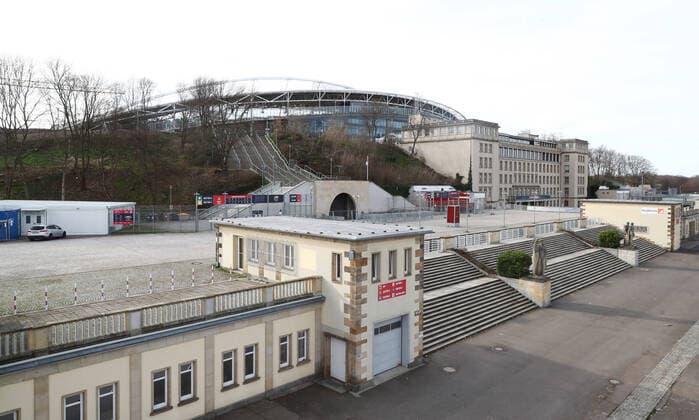 Red Bull Arena Leipzig, 15 03 2020, View of the Red Bull Arena, home of the Bundesliga football club RasenBallsport Leipzig RB Leipzig , Exterior view ,
