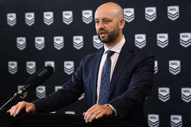 Sport Bilder des Tages NRL CORONAVIRUS PRESSER, NRL CEO Todd Greenberg speaks to the media in Sydney, Sunday, March 15, 2020. ( NO ARCHIVING, EDITORIAL USE ONLY, NO USE IN BOOKS WITHOUT CONSENT SYDNEY NSW AUSTRALIA  Copyright: xJOELxCARRETTx 98022954st