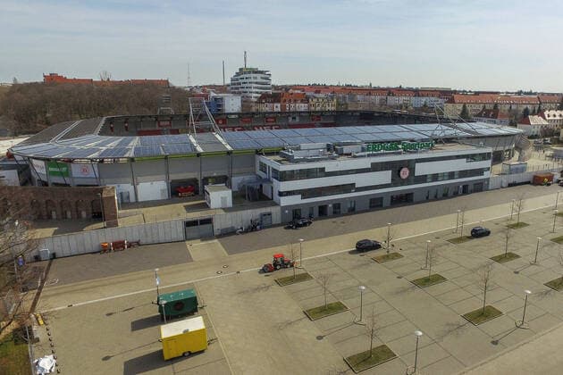 HFC Venue Natural Gas Sports Park Aerial Photography , Drone Photography , DJI Inspire 1 Copyright xVIADATAx xHolgerxJohnx Halle Saale Sachsen Anhalt Germany