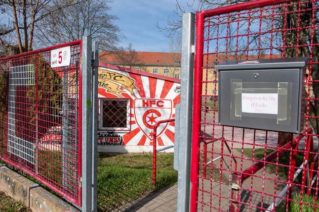 HFC Fan House near the Erdgas Sportpark Copyright xVIADATAx xHolgerxJohnx Halle Saale Sachsen Anhalt Germany