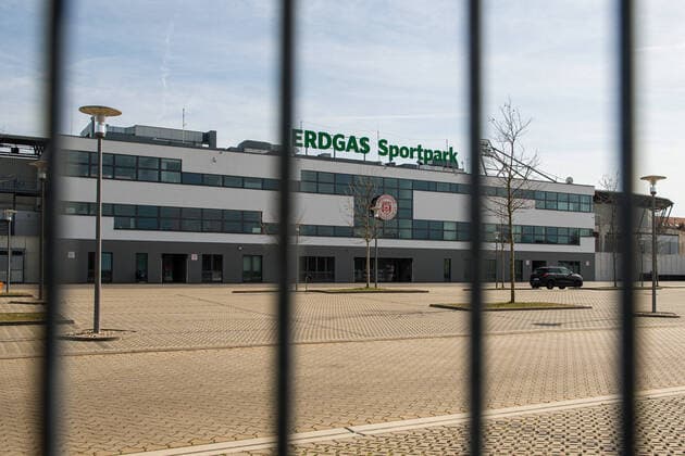 HFC Venue Natural Gas Sports Park The game is closed due to the corona virus The goals are locked Copyright xVIADATAx xHolgerxJohnx Halle Saale Sachsen Anhalt Germany