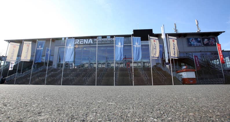 16 03 2020 Sports facility in times of corona virus Corona virus Corona virus DaMa Symbol image Symbol photo Feature Impression Arena Nürnberger Versicherung Exterior view Empty access Empty access stairs in times of corona virus Coronavirus