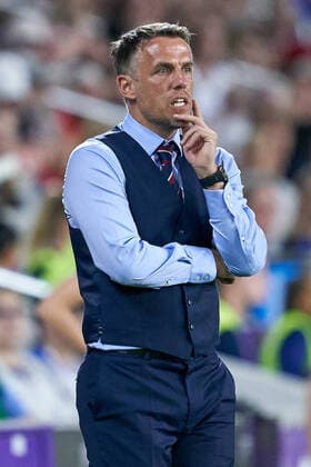 March 5, 2020, Orlando, FL, USA: FRISCO, TX - MARCH 05: England head coach Phil Neville during the Women s SheBelieves Cup match between the USA and England on March 05, 2020 at Exploria Stadium in Orlando, FL. ( Icon Sportswire) Orlando USA - ZUMAi88_ 20200305_zaf_i88_531 Copyright: xRobinxAlamx