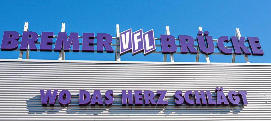 Around the stadium at Bremer Brücke 22 03 2020, Stadium at Bremer Brücke, Osnabrück, Around the stadium at Bremer Brücke in the picture Bremer Brücke Where the heart beats Feature Symbol Symbol photo characteristic detail nordphotox xPaetzel nph00403