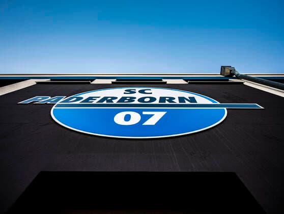 Football 1 Bundesliga, season 2019 2020 Exterior view of the SC Paderborn 07 DFL REGULATIONS PROHIBIT ANY USE OF PHOTOGRAPHS AS IMAGE SEQUENCES AND OR QUASI VIDEO Copyright: xInderlied Kirchner-Mediax