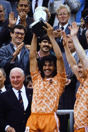 Fußball, EM Finale 1988 in München, Niederlande - Sowjetunion 2:0 RUUD GULLIT, Holland, EURO 1988, Final, USSR vs Holland 0-2, Munich CAMPIONATI EUROPEI EURO 1988 GERMANIA FINALE URSS-OLANDA 0-2