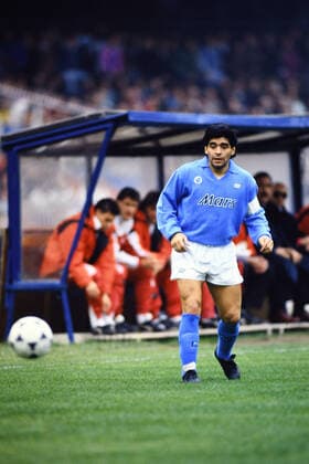 DIEGO MARADONA, Napoli, Italian Cup, Semi Final, Napoli vs Milan 1-3, Napoli COPPA ITALIA 1989-90 SEMI FINALE NAPOLI-MILAN 1-3