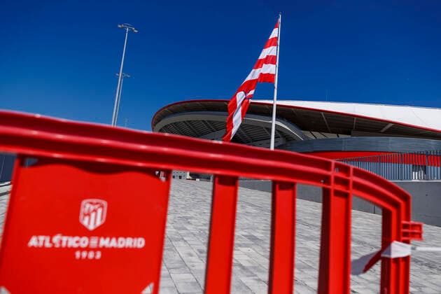 REPORTAJE DE CALLES DE MADRID VACIO POR EL ESTADO DE ALARMA CAUSADO POR EL CORONAVIRUS. ESTADIO WANDA METROPOLITANO 