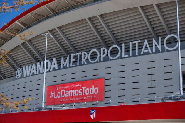 REPORTAJE DE CALLES DE MADRID VACIO POR EL ESTADO DE ALARMA CAUSADO POR EL CORONAVIRUS. ESTADIO WANDA METROPOLITANO 