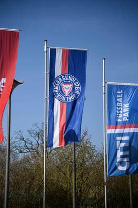 In the junior performance centre of Holstein Kiel the operation for professionals of the licensed players team and the junior players, football, men, Holstein Kiel, quarantine, training break, self-protection, precaution, 2 league, season 2019 2020 Kiel Projensdorf Schleswig Holstein Germany