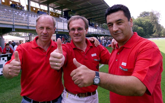 VfR Aalen TSF Ditzingen 0 0 v l Erwin Hadewicz, Helmut Dietterle, Markus Elmer Photo pack VfR Aalen TSF Ditzingen 0 0 v l Erwin Hadewicz, Helmut Dietterle, Markus Elmer Photo pack