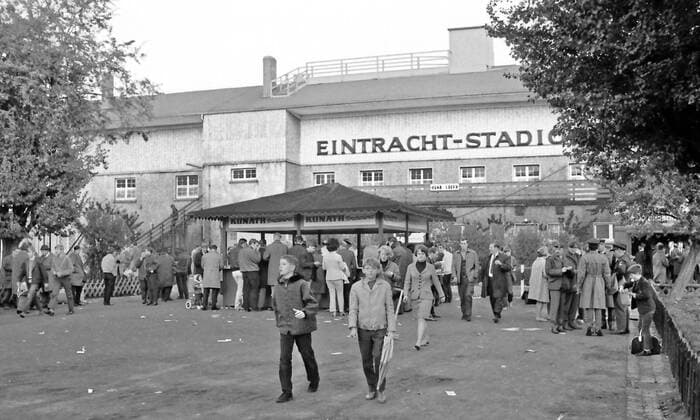 From 1 BL season 1968 69 Eintracht Braunschweig Borussia Dortmund 4 3 am 19 10 1968 In the photo main entrance Eintracht BS Stadion Hamburger Str