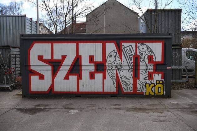 Football, men, season 2019 2020, 1 Bundesliga, 1 FC Union Berlin in the phase of the Coronavirus game break, in the picture symbolic picture of a container with the inscription scene Köpenick near the stadium, occasion the scene Köpenick organizes at the Union Tanke at the S station Köpenick a gift fence for unused hygiene articles, durable food and usable clothing, 31 03 2020, Copyright: xMatthiasxKochx