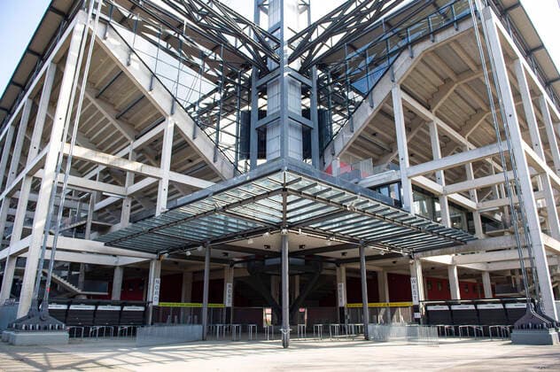 Football 1 Bundesliga, Season 2019 2020 Exterior view of the RheinEnergieStadion of 1 FC Köln Empty entrances and ticket office, Copyright: xChristopherxNeundorfx xKirchner-Mediax