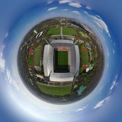 Football 1 Bundesliga, Season 2019 2020 Exterior view with drone of the RheinEnergieStadion of 1 FC Köln Copyright: xChristopherxNeundorfx xKirchner-Mediax