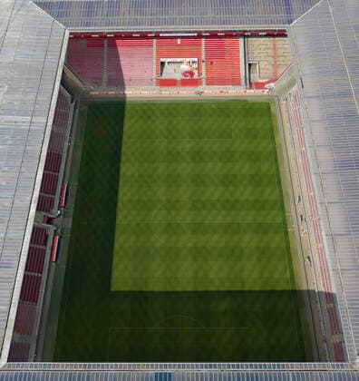 Football 1 Bundesliga, Season 2019 2020 Exterior view with drone of the RheinEnergieStadion of 1 FC Köln Copyright: xChristopherxNeundorfx xKirchner-Mediax