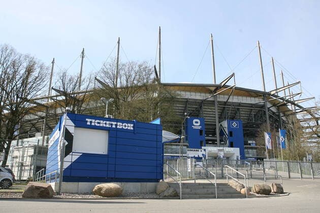 The Volksparkstadion in the Volkspark in Hamburg 09 04 2020