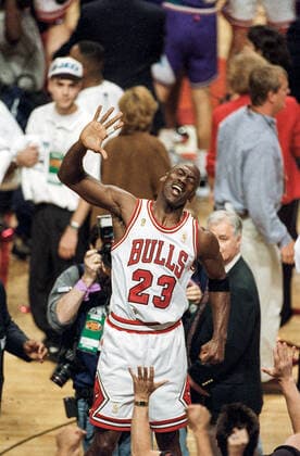 Basetball Michael Jordan Michael Jordan competing for the NBA, Basketball Herren, USA Chicago Bulls during the 1997 NBA Finals . Copyright: xDUOMO PCNx BK0803_107134