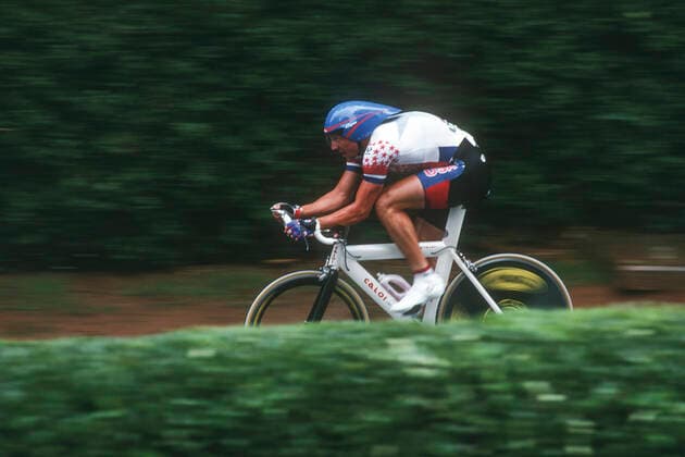Cycling-Lance Armstrong Lance Armstrong competing in the cycling individual time trial at the 1996 Olympic Summer Games. Atlanta GA USA Copyright: xDUOMO PCNx CY0405_106006