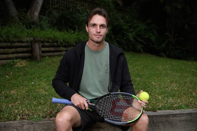 Tennis, Chris O Connell Fotoshooting TENNIS CHRIS OCONNELL TRAINING COVID-19, Australian tennis player Chris O Connell poses for a photograph at his home in Bayview, Sydney, Thursday, April 9, 2020. ( NO ARCHIVING, EDITORIAL USE ONLY, NO USE IN BOOKS WITHOUT CONSENT SYDNEY NSW AUSTRALIA  Copyright: xDANxHIMBRECHTSx 20200409001462772516