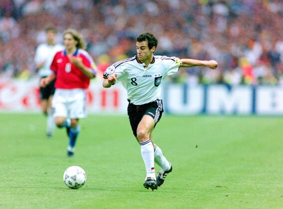 30 06 1996, European Football Championship 1996, Final, Germany Czech Republic 2 1 n V, Mehmet Scholl Germany London Wembley Stadium England Team2