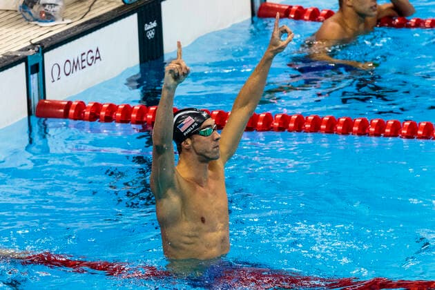 OLYMPICS RIO 2016 Rio de Janeiro, Brazil. 9 August 2016. Michael Phelps (USA) the gold medal winner competing in the final of the Men s 200m butterfly at the 2016 Olympic Summer Games. Paul J. Sutton PCN Photography. Rio de Janeiro Olympic Aquatic Stadium Brazil Copyright: xPaulxJxSutton PCNx OL1617SW09-340