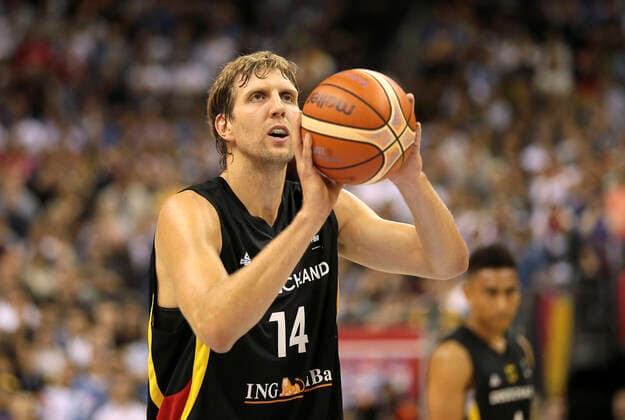 Photo Dirk Nowitzki GER Basketball EM in Berlin , am So 06 09 2015 International Game Germany Serbia