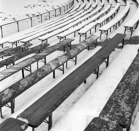 Stuttgart VfB Stuttgart Winter 1964 in the Stuttgart Neckar Stadium The seating consists of simple beer benches