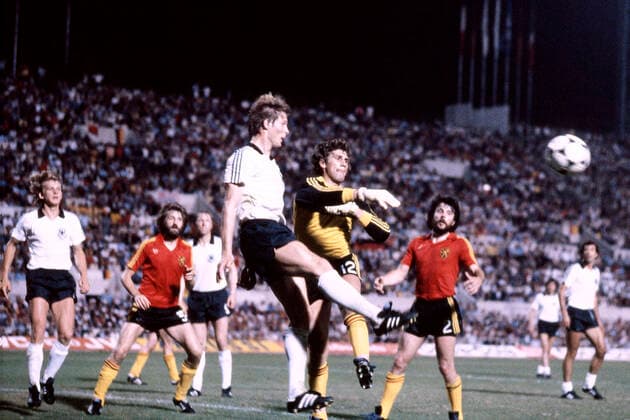PFAFF Jean Marie Goalkeeper Team Belgium with FOERSTER Karlheinz UEFA European Football Championships 1980 Final Match Germany Belgium in Italy on 22 June 1980 in the Olympic Stadium in Rome
