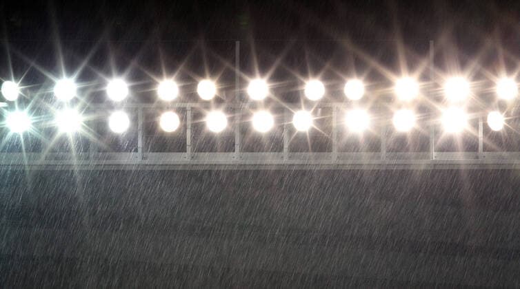 VfB Stuttgart Eintracht Braunschweig Germany, Stuttgart, 16 12 2015, Football, DFB Pokal, Season 2015 2016, Round of 16, VfB Stuttgart Eintracht Braunschweig 3 2 n V Floodlight in the rain