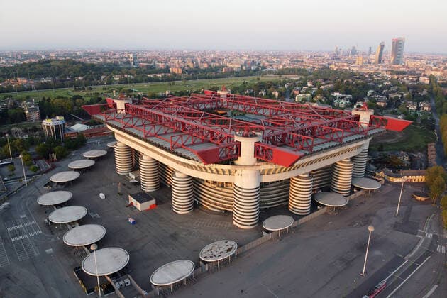 Italy, MilanTown, Milano Cittˆ, during restrictions due to the Coronavirus Covid-19, STADIO MEAZZA SAN SIRO STADIUM MILANO VEDUTE CORONAVIRUS COVID 19