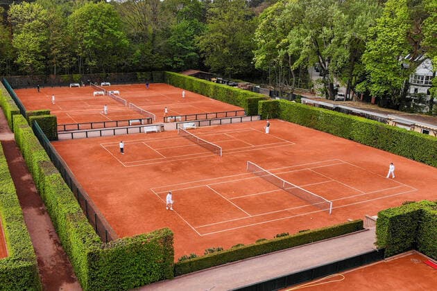 Opening of the tennis season after Corona with restrictions on singles, distance, etc , TC 1899 Blau Weiss, Berlin, 25 04 2020,