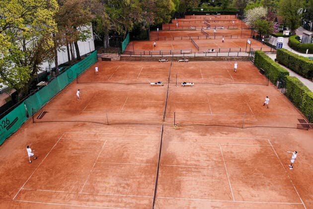 Opening of the tennis season after Corona with limitation single, distance, etc , LTTC Rot Weiß , Berlin, 25 04 2020,