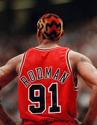 April 29, 1998, East Rutherford, NJ, USA: The Chicago Bulls Dennis Rodman during Game 3 of a first-round playoff series against the New Jersey Nets in East Rutherford, N.J., on April 29, 1998. East Rutherford USA - ZUMAm67_ 19980429_zaf_m67_001 Copyright: xCharlesxCherneyx
