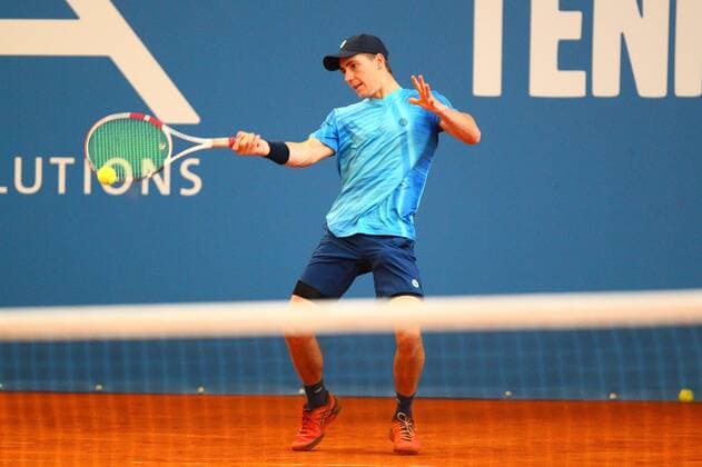 Florian Broska at the Tennis Exhibition Series in Hoehr Grenzhausen Tennis Exhibition Series in Hoehr Grenzhausen Hoehr Grenzhausen Copyright: xEibner-Pressefotox