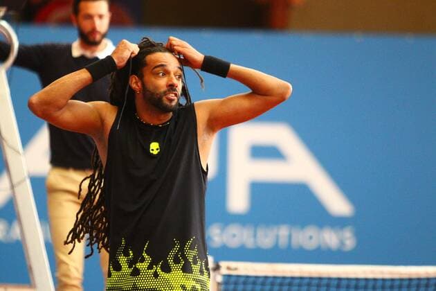 Dustin Brown at the Tennis Exhibition Series in Hoehr Grenzhausen Tennis Exhibition Series in Hoehr Grenzhausen Tennis Exhibition Series in Hoehr Grenzhausen Hoehr Grenzhausen Copyright: xEibner-Pressefotox