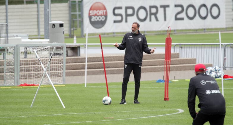VfB Stuttgart Training Germany, Stuttgart, 01 05 2020, football, 2 Bundesliga, season 2019 2020, VfB Stuttgart Training Pellegrino Matarazzo Trainer