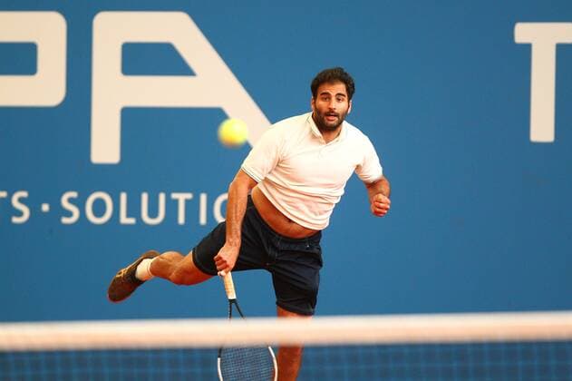 Benjamin Hassan at the Tennis Exhibition Series in Hoehr Grenzhausen Tennis Exhibition Series in Hoehr Grenzhausen Tennis Exhibition Series in Hoehr Grenzhausen Hoehr Grenzhausen Copyright: xWeissx Eibner-Pressefotox EP_rws