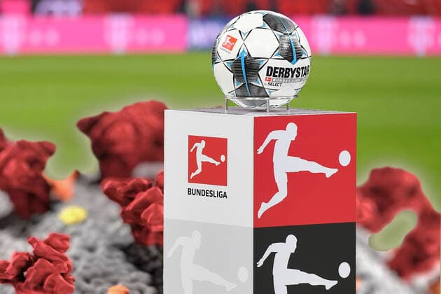 FOTOMONTAGE DFL reports a total of ten positive corona tests in the 1 and 2 Bundesliga Archivfoto Randmotiv Spidercam focuses on the official match ball Derbystar Fussball 1 Bundesliga,11 matchday,Matchday11, FC Bayern Munich M Borussia Dortmund DO 4 0, on 09 11 2019 in Munich A L L I A N Z A R E N A, DFL REGULATIONS PROHIBIT ANY USE OF PHOTOGRAPHS AS IMAGE SEQUENCES AND OR QUASI VIDEO ÃÂ