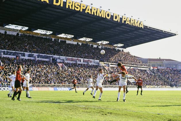 PAOLO MALDINI, AC Milan, Score his Goal, Serie A, Parma vs Milan 0-2, Parma SERIE A 1992-93 PARMA-MILAN 0-2