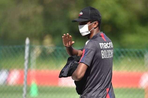 Photo Massimo Paolone LaPresse May 5, 2020 Casteldebole (Bologna), Italy soccer Bologna FC - Italian Football Championship League A TIM 2019 2020 Bologna FC training during the lockdown for Covid-19 - Technical center Niccolo Galli In the pic: Ibrahima MBaye (Bologna F.C.)  Copyright: xMassimoxPaolone LaPressex