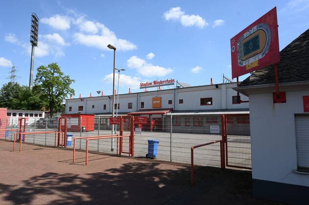 13 05 2020, Football GER, Regionalliga West, Season 2019 2020, SC Rot Weiss Oberhausen, Stadion Niederrhein, Entrance area, Oberhausen Nordrhein Westfalen Germany Team2