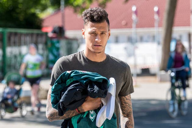 21.05.2020, wohninvest Weserstadion Trainingsplatz, Bremen, GER, Werder Bremen, Training, im Bild Davie Selke (Werder Bremen 09) *** 21 05 2020, wohninvest Weserstadion Training ground, Bremen, GER, Werder Bremen, Training, in the picture Davie Selke Werder Bremen 09 nordphotox xPaetzel nph00403