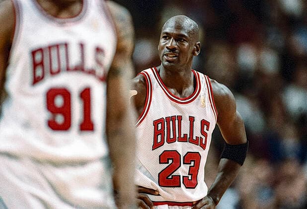 NBA, Basketball Herren, USA Chicago Bulls against the Miami Heat Michael Jordan competing for the NBA Chicago Bulls against the Miami Heat in 1996. Chicago United Center Illinois United States Copyright: xDUOMO PCNx BK0803_106426