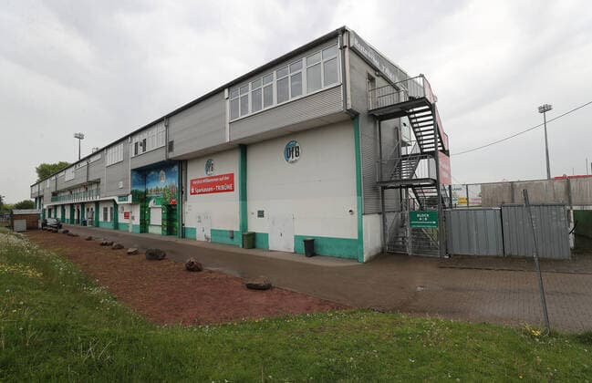 Impressions of the Lohmuehle stadium, home ground of VfB Luebeck, the future 3 league team from the 2020 2021 season