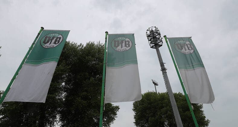 Impressions of the Lohmuehle stadium, home ground of VfB Luebeck, the future 3 league team from the 2020 2021 season