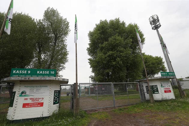 Impressions of the Lohmuehle stadium, home ground of VfB Luebeck, the future 3 league team from the 2020 2021 season