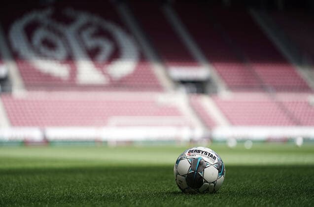 Soccer Derby star league ball in the Opel Arena Mainz, 30 05 2020, Bundesliga soccer, 1 FSV Mainz 05 TSG 1899 Hoffenheim Mainz Poolfoto Wagner Witters Pool Witters ,EDITORIAL USE ONLY