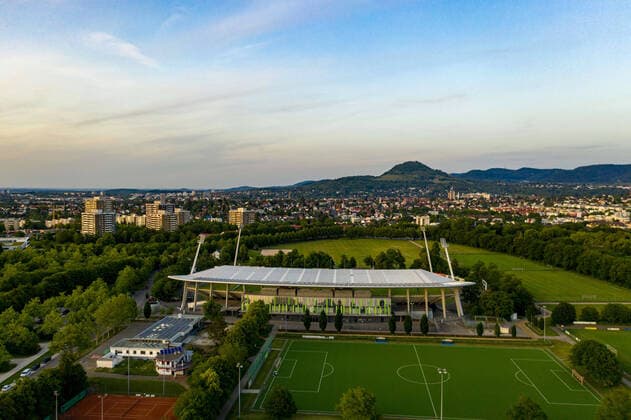 Public Training SSV Reutlingen 05 Eagles aerial view Kreuzeiche Stadium 02 06 2020, Public Training SSV Reutlingen 05 Eagles Reutlingen 02 06 2020, Reutlingen Copyright: xEIBNER DimitrixDrofitschx EP_ddh